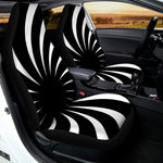 Black And White Vortex Swirl Print Universal Fit Car Seat Covers