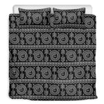 Black And White Warli Tribal Print Duvet Cover Bedding Set
