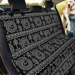 Black And White Warli Tribal Print Pet Car Back Seat Cover