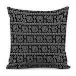 Black And White Warli Tribal Print Pillow Cover