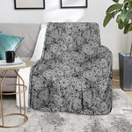 Black And White Western Flower Print Blanket