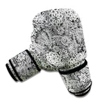 Black And White Western Flower Print Boxing Gloves