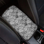 Black And White Western Flower Print Car Center Console Cover