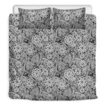 Black And White Western Flower Print Duvet Cover Bedding Set