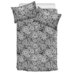 Black And White Western Flower Print Duvet Cover Bedding Set