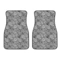 Black And White Western Flower Print Front Car Floor Mats