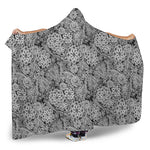 Black And White Western Flower Print Hooded Blanket