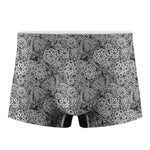 Black And White Western Flower Print Men's Boxer Briefs