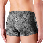 Black And White Western Flower Print Men's Boxer Briefs
