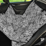 Black And White Western Flower Print Pet Car Back Seat Cover