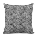 Black And White Western Flower Print Pillow Cover