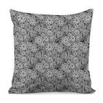 Black And White Western Flower Print Pillow Cover