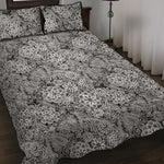 Black And White Western Flower Print Quilt Bed Set
