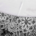 Black And White Western Flower Print Sofa Cover