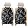 Black And White Wicca Devil Skull Print Car Seat Organizers