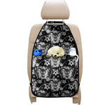 Black And White Wicca Devil Skull Print Car Seat Organizers