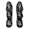 Black And White Wicca Devil Skull Print Muay Thai Shin Guard