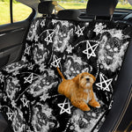 Black And White Wicca Devil Skull Print Pet Car Back Seat Cover