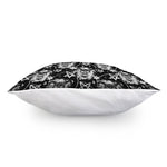 Black And White Wicca Devil Skull Print Pillow Cover