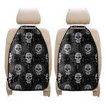 Black And White Wicca Evil Skull Print Car Seat Organizers