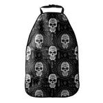 Black And White Wicca Evil Skull Print Car Seat Organizers