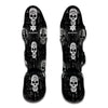 Black And White Wicca Evil Skull Print Muay Thai Shin Guard