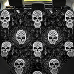 Black And White Wicca Evil Skull Print Pet Car Back Seat Cover