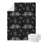 Black And White Wicca Gothic Print Blanket