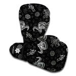 Black And White Wicca Gothic Print Boxing Gloves