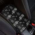 Black And White Wicca Gothic Print Car Center Console Cover
