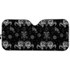 Black And White Wicca Gothic Print Car Sun Shade