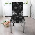 Black And White Wicca Gothic Print Dining Chair Slipcover