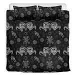 Black And White Wicca Gothic Print Duvet Cover Bedding Set