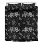 Black And White Wicca Gothic Print Duvet Cover Bedding Set