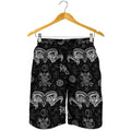 Black And White Wicca Gothic Print Men's Shorts