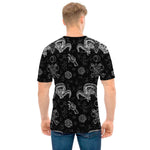 Black And White Wicca Gothic Print Men's T-Shirt