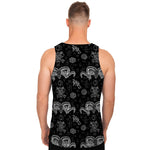 Black And White Wicca Gothic Print Men's Tank Top