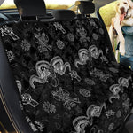 Black And White Wicca Gothic Print Pet Car Back Seat Cover