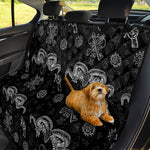 Black And White Wicca Gothic Print Pet Car Back Seat Cover