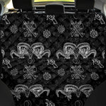 Black And White Wicca Gothic Print Pet Car Back Seat Cover