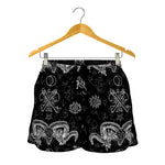 Black And White Wicca Gothic Print Women's Shorts