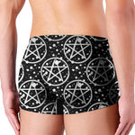 Black And White Wicca Pentagram Print Men's Boxer Briefs