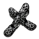 Black And White Wicca Pentagram Print Muay Thai Shin Guard