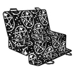 Black And White Wicca Pentagram Print Pet Car Back Seat Cover