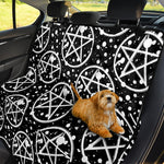 Black And White Wicca Pentagram Print Pet Car Back Seat Cover