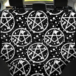 Black And White Wicca Pentagram Print Pet Car Back Seat Cover