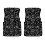 Black And White Wiccan Mystic Print Front Car Floor Mats