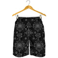 Black And White Wiccan Mystic Print Men's Shorts