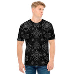 Black And White Wiccan Mystic Print Men's T-Shirt