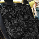 Black And White Wiccan Mystic Print Pet Car Back Seat Cover